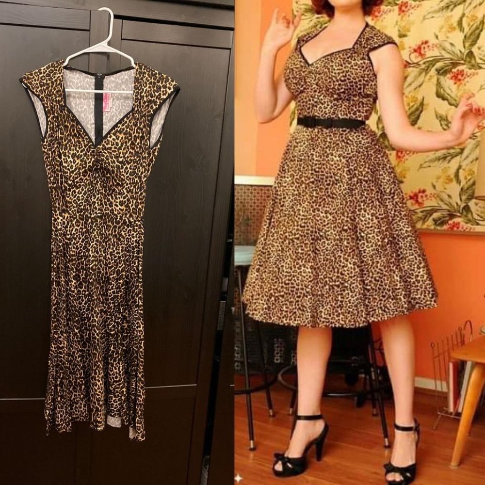 Leopard Print Heidi Dress, XS, Worn Once